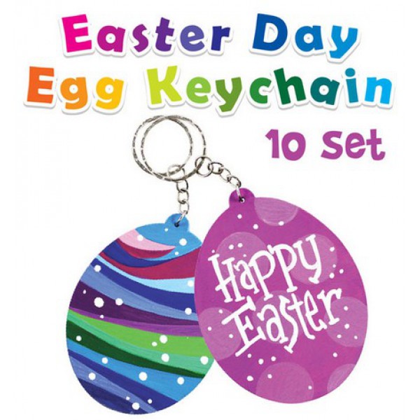 Easter Egg Keychain Pack of 10